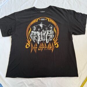 Def Leppard Graphic T-Shirt 1981 Tour Size 3X